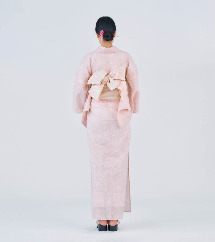 Y23 伊勢型写し浴衣「菊文」桜色（3枚目）