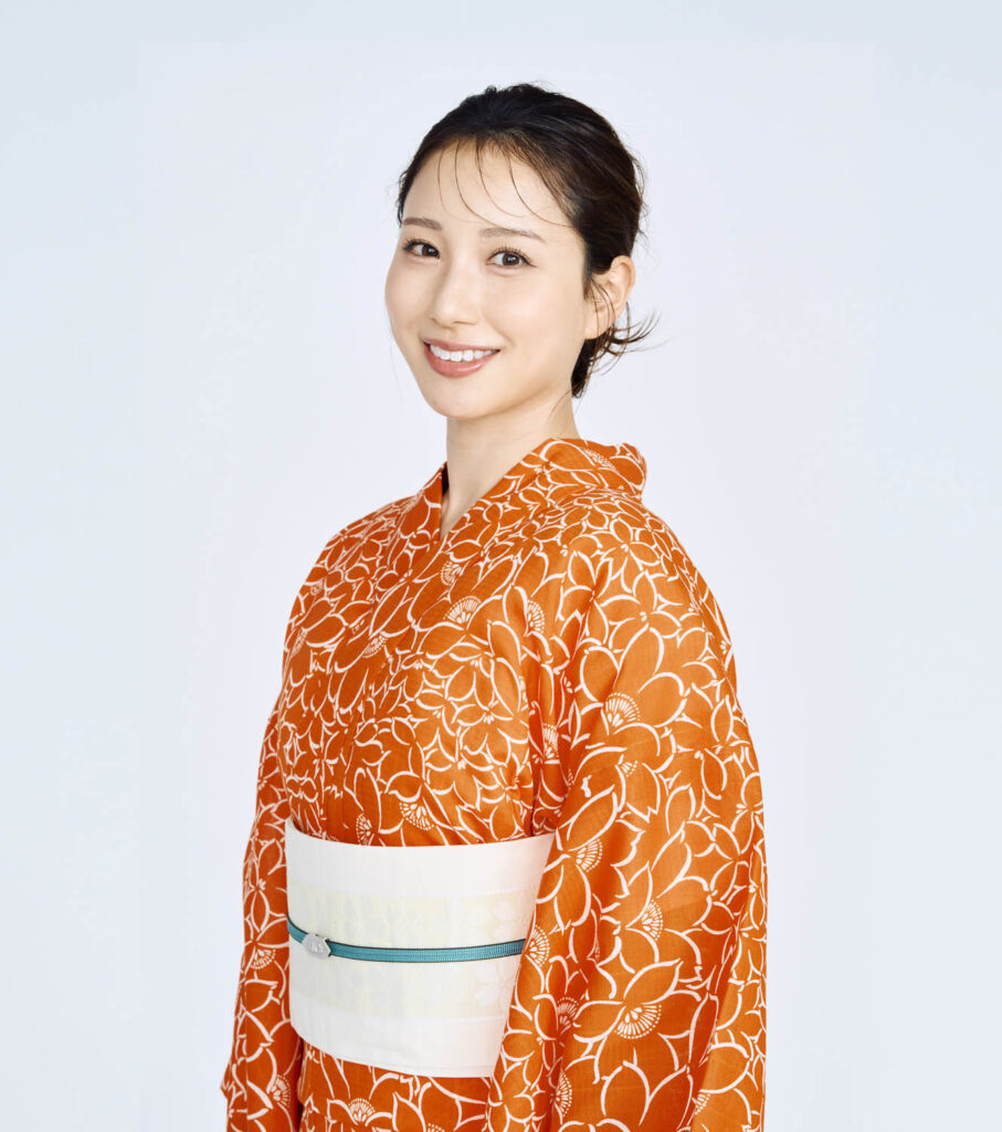 Y31 浴衣 さくら重ね 紅緋色（4枚目）